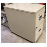 Rolling Lockable File Cabinet W17 H30 D32