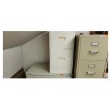 3 Metal File Cabinets 15" x 30" x 14", 14.5" x
