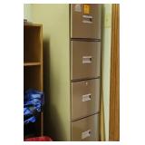 3 Metal File Cabinets Lot 15" x 52" x 18", 14.25"