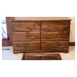 Sauder 6 Drawer Dresser 50W 17D 29H and Mirror 39
