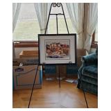 Art Easel w/ Biltmore Watercolor Print Ann Vasilik