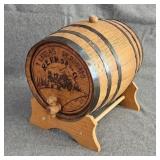 Tabletop Oak Wine Keg w/Stand - Metal Bands Are