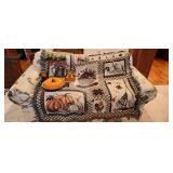 Fall Autumn Decor Pumpkin Pie Plate Candle Throw