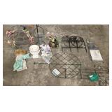 Wire Garden Decor Basket Florals Wine Rack F