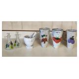 Marble Mortar Pestle Oil/Vinegar Bottles 3