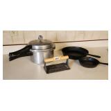 Mirro 4 Qt Pressure Cooker Cast Iron Bacon Press