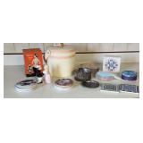 Ice Bucket Coaster Lot Airplane Floral Plastic