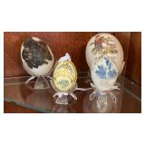 Glass Hand Painted Eggs