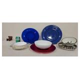 Fiestaware Platter Ruby Red Blue Glass Platters
