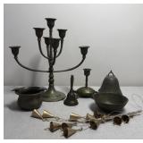 Antique Chinese Brass Temple Bell Gong Mountain