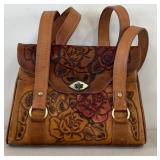 Mexico Tooled Leather Bag Purse Shoulder Strap