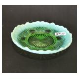 Jefferson Glass Tokyo Green Opalescent Fan Arch