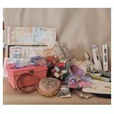 Sewing Lot Crotchet  Threads Horlick Jar Anne