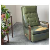 MCM LazBoy Recliner Rock Green Naugahyde Needs