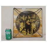 Hanging Leaded Slag Glass "The Night Watch"