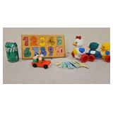 Tomy Duck Pull Toy, Toy Keys Wood Number Board