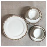 Haviland Limoges Pink Green Edge China 7.5ï¿½ Plate