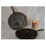 Cast Iron Corn Bread Skillet Flat Skillet