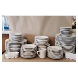 Restaurant Plate Lot Dinner Salad Dessert