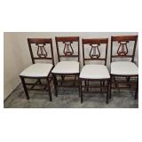 Vintage Wood Stacking Folding Chairs