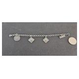 Sterling Silver Charm Bracelet Bobcat Cub Scouts
