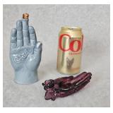 Glad Hand Flask Amethyst Trinket Hand
