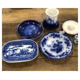 Flow Blue Willow Lot