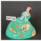 Art Deco Lady Noritake Japan Trinket Ash Tray