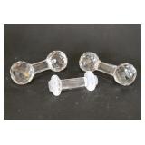 Lalique France and Cut Glass Knife Rest Lot