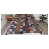 J.L. Stifel Wool & Denim Tied Quilt w/4 Replaced