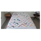 Hand Stitched Bow Tie Quilt 60" x 67"