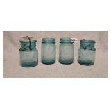 Ball Pint Blue Jars Bale Lids Screw Lids