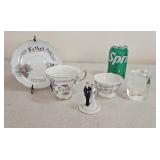 Bride Groom Topper Father Cup Saucer Souvenir Cup