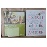 Black Frames 12"x18" NIP Unicorn Picture