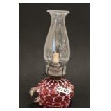 Coin Dot Cranberry Finger Kerosene Lamp
