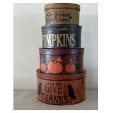 Stack Boxes Round Fall Autumn Thanksgiving