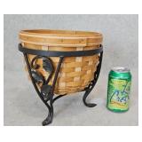 2004 Longaberger Basket and Stand