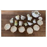 Hand Painted Bowls Cups Tea Pot Creamers Meita