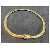 Gold Bracelet Marked 14K  8' x 3/8' Jewelry 10.3g