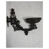 Cast Iron Wall Bracket Oil Lamp Holder