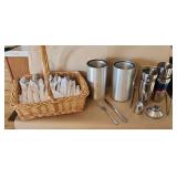 Brushed Aluminum Insulated Table Wine Coolers