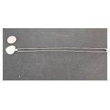 Sterling Silver Heart Pendant 19" Necklace 6.9g