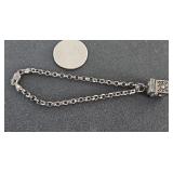 Sterling Silver Charm Box Bracelet 7.9g