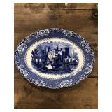 Alhambra England Blue 16 3/4 X 12 1/2 Antique