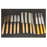 Primitive Forks Knives Wood-Type & Bakelite Handle