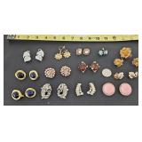 Trifari and Unmarked Clip Earrings