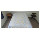 Appliqued Pastel Floral Quilt 78" x 86" Some