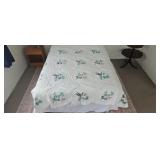 Humming Bird & Lace Quilt 96" x 83"