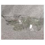 Footed Ice Cream Fruit Bowls