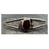 Womens Cuff Bracelet Marked 925 with stone 10.9g